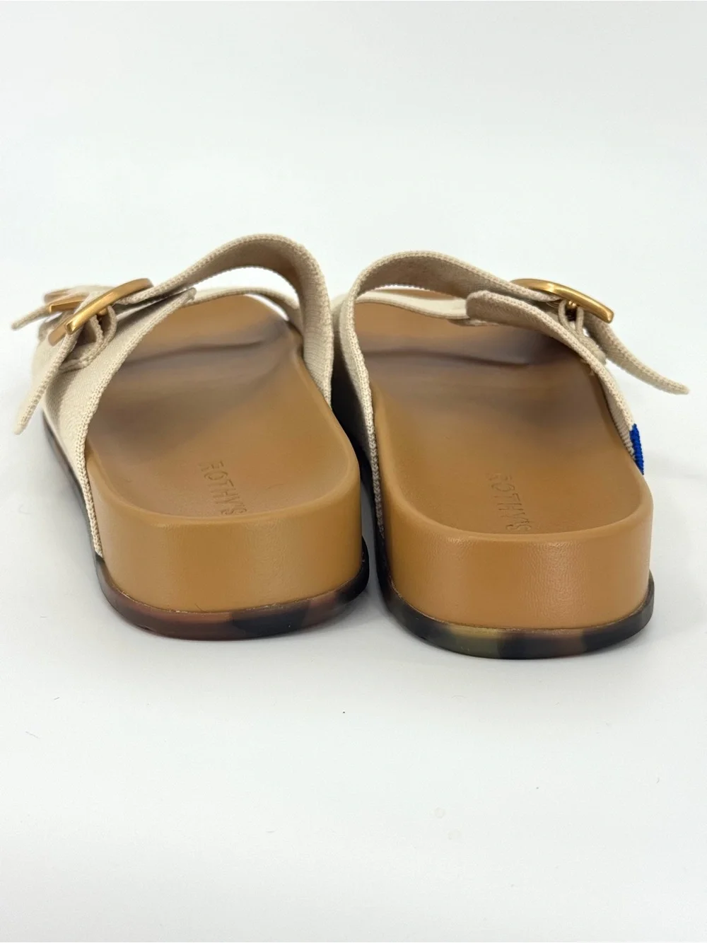 Rothy Buckle Slide Summer Sandals Off White